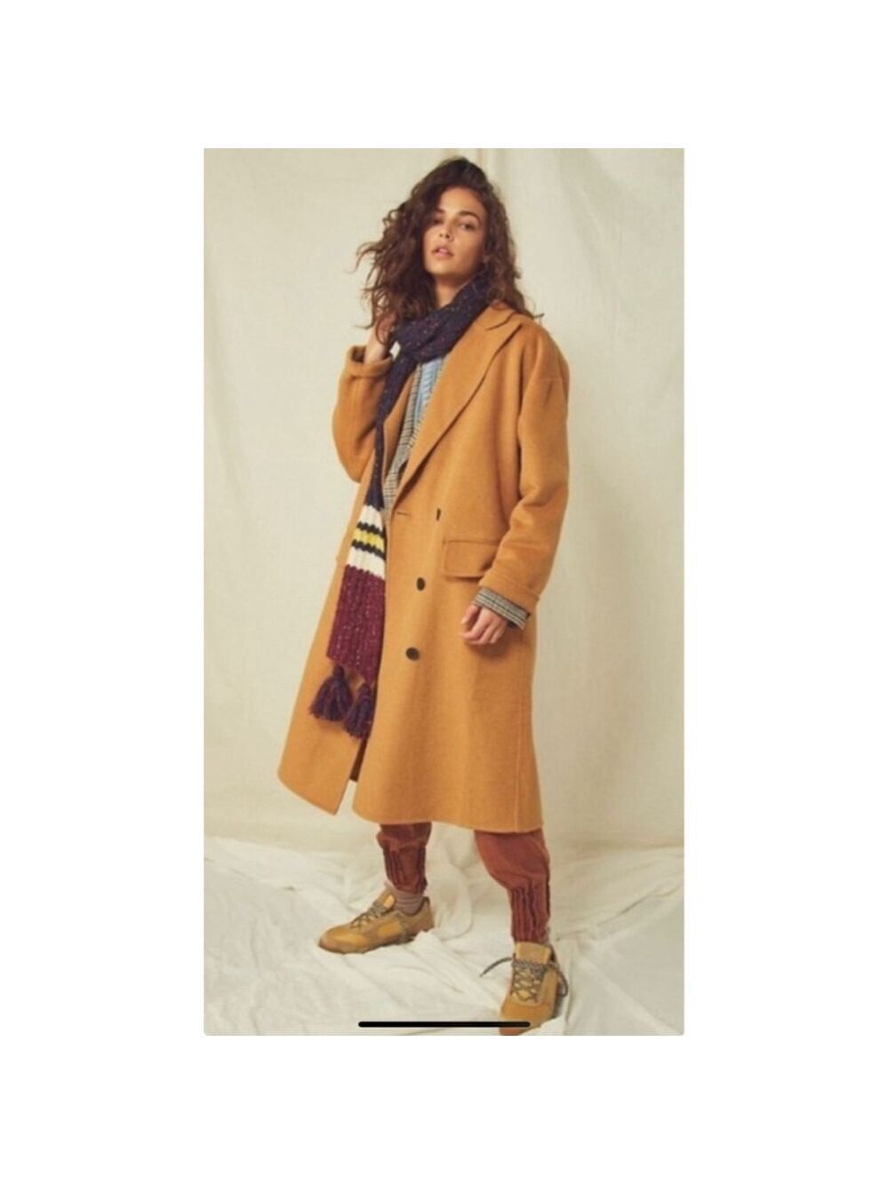 NWT Free People Adore You Wool Maxi Coat Camel XS $228 - Picture 2 of 2